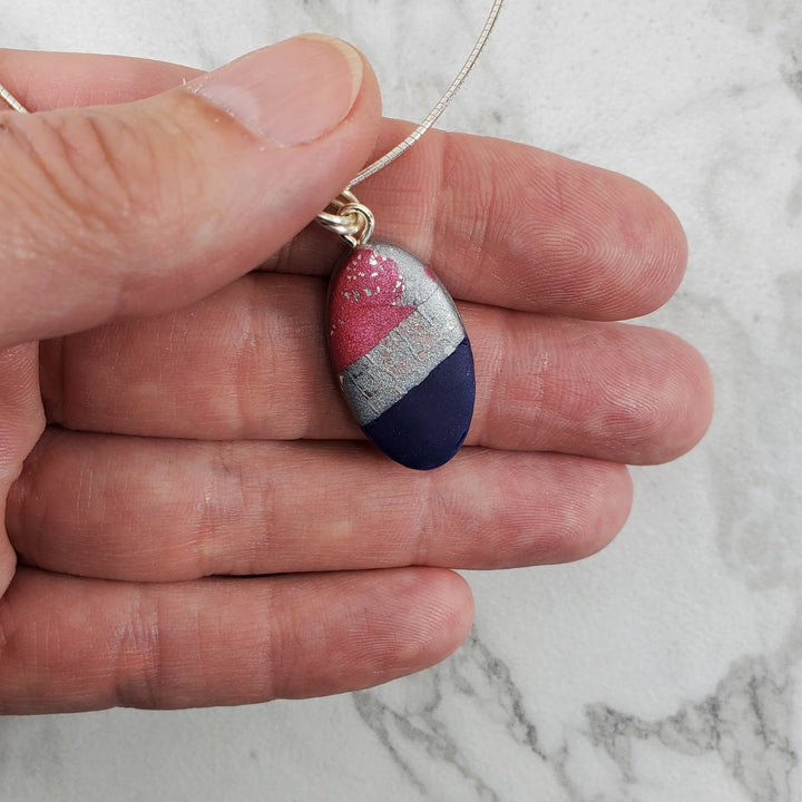 Oval Pendant - Very Peri-Pendants-Tiry Originals, LLC