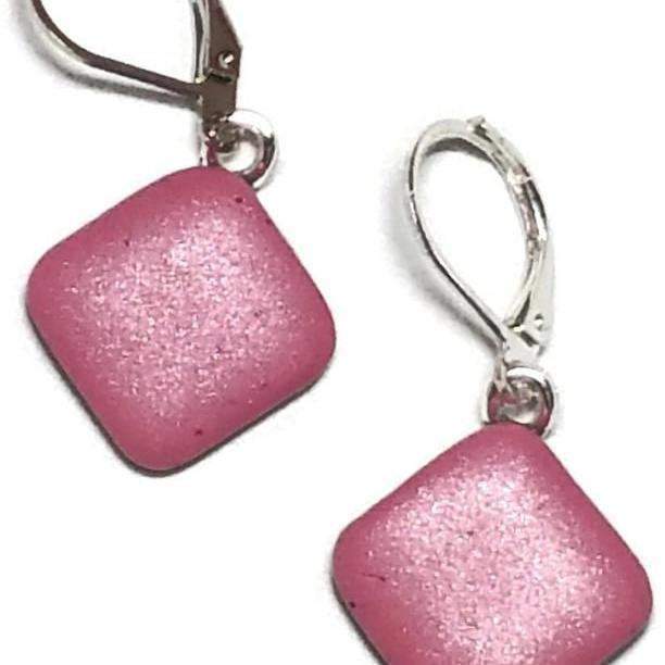 Pink Diamond Dangle Earring-Sale-PME12 pink-Pink-Tiry Originals, LLC