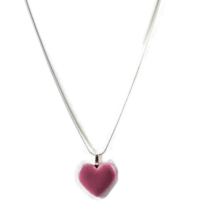 Pink Heart Pendant - Large-Pendants-PMP10 1-Medium-Tiry Originals, LLC