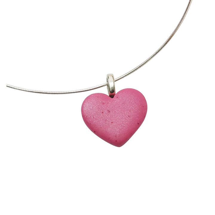 Pink Heart Pendant - Large-Pendants-PMP10 1-Medium-Tiry Originals, LLC