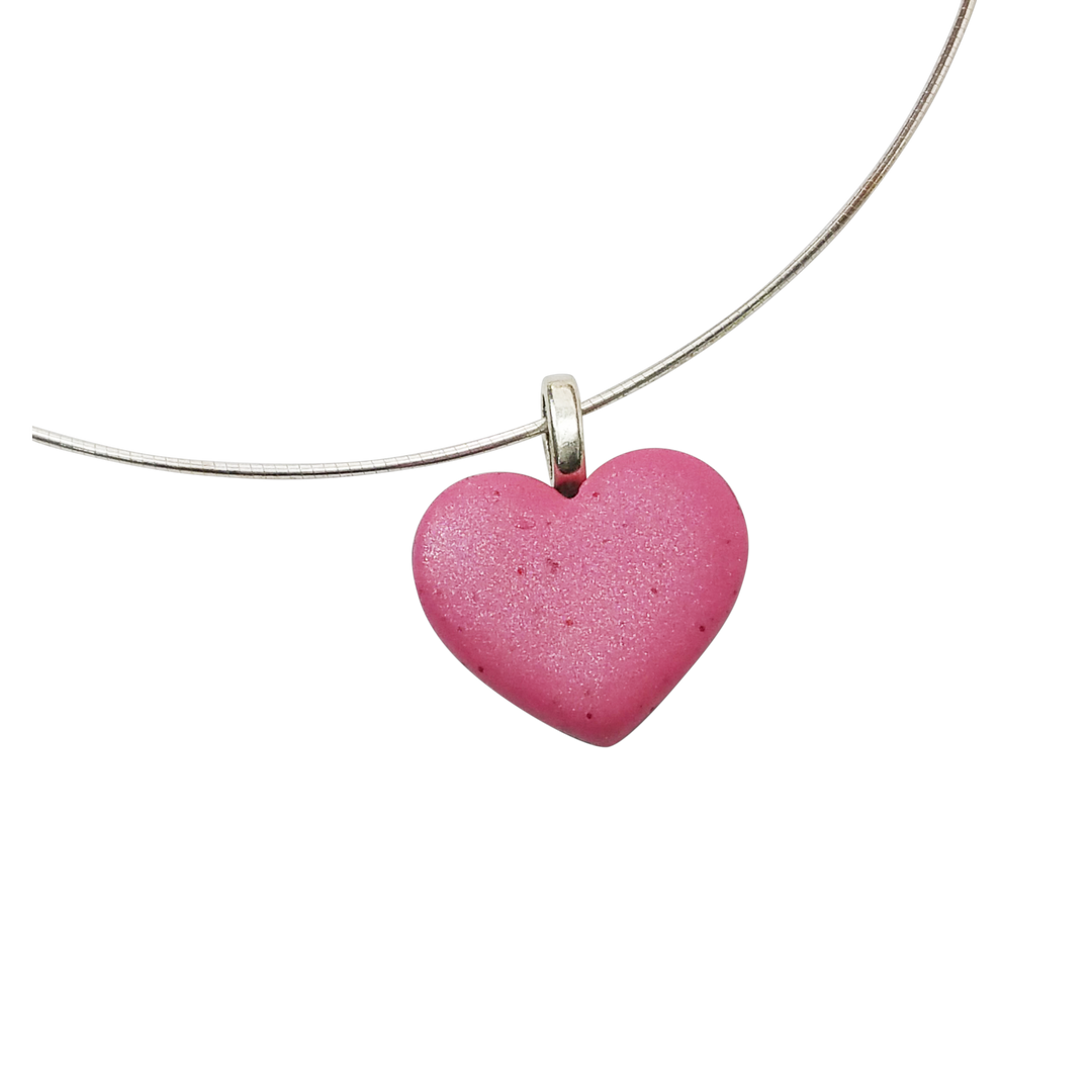 Pink Heart Pendant - Large-Pendants-Tiry Originals, LLC