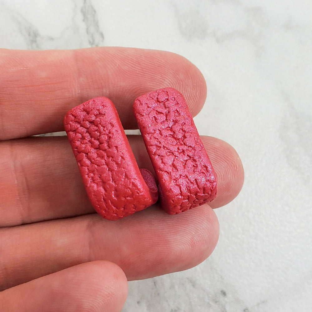 Pink Magenta Huggie Earrings - Solid Color for a Chic Look-Earrings-Tiry Originals, LLC