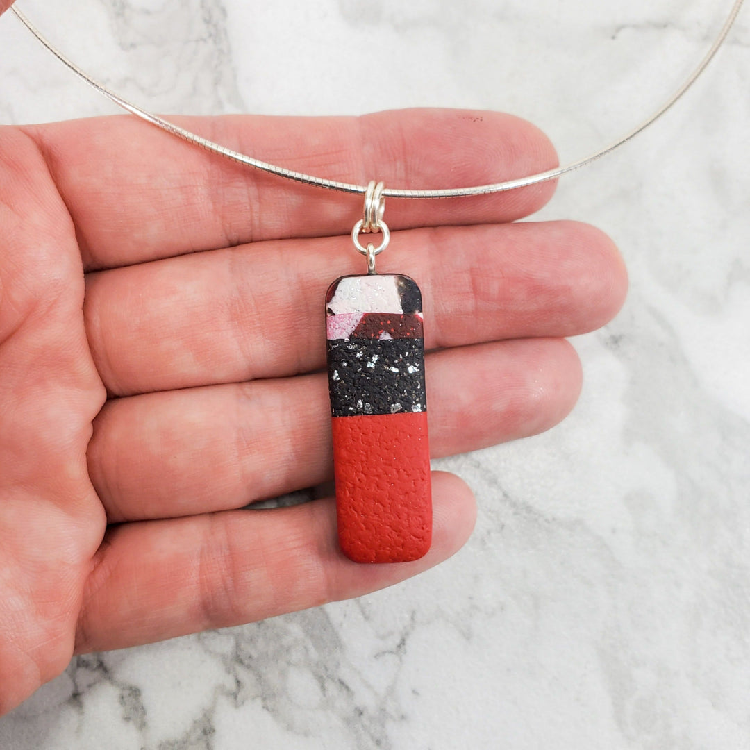 Rectangle Bar Pendant - Marbled - Scarlett-Pendants-Tiry Originals, LLC