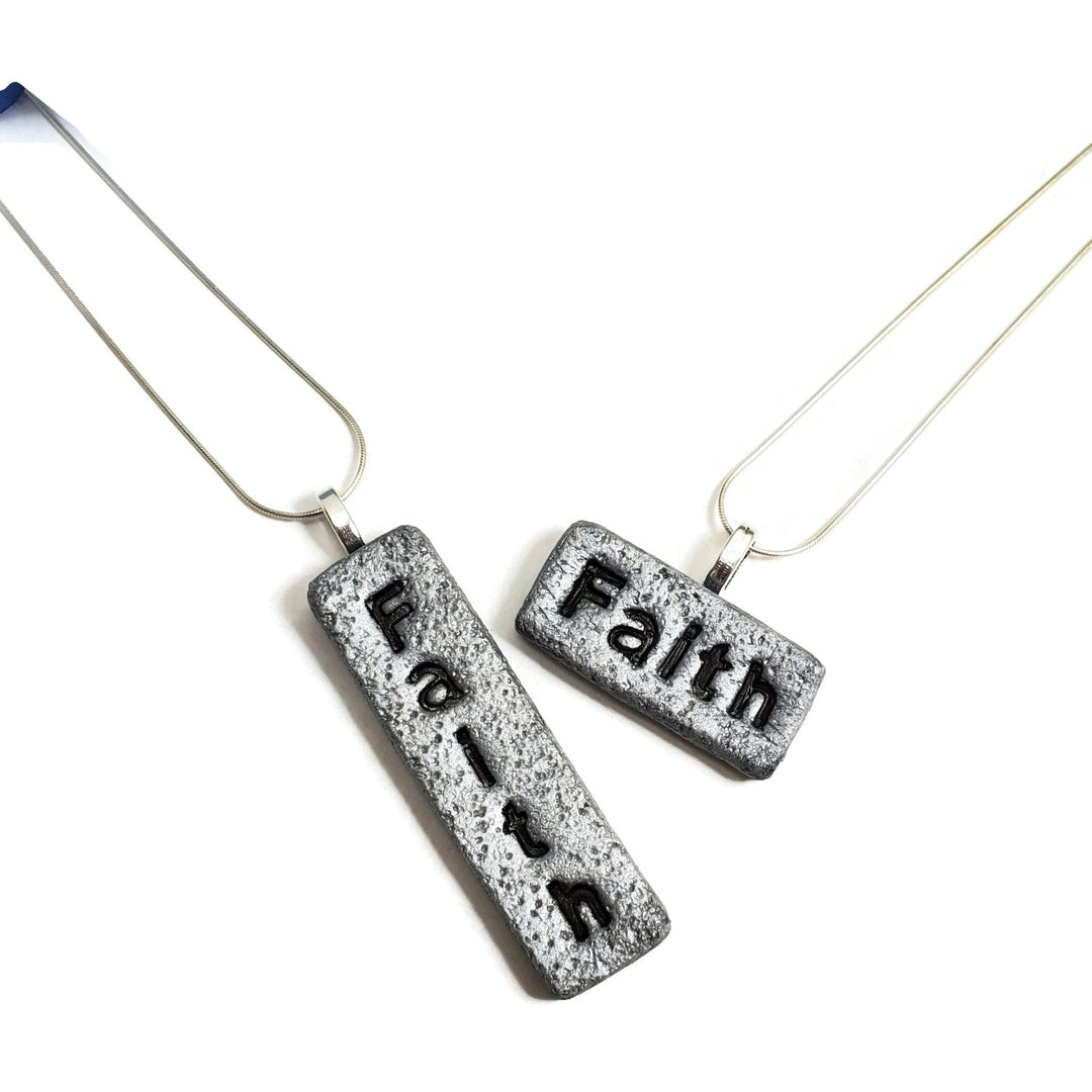 Rectangle Pendant - Faith Rock-Sale-PMP27 HFaith-Faith Rock - Horizontal-Tiry Originals, LLC