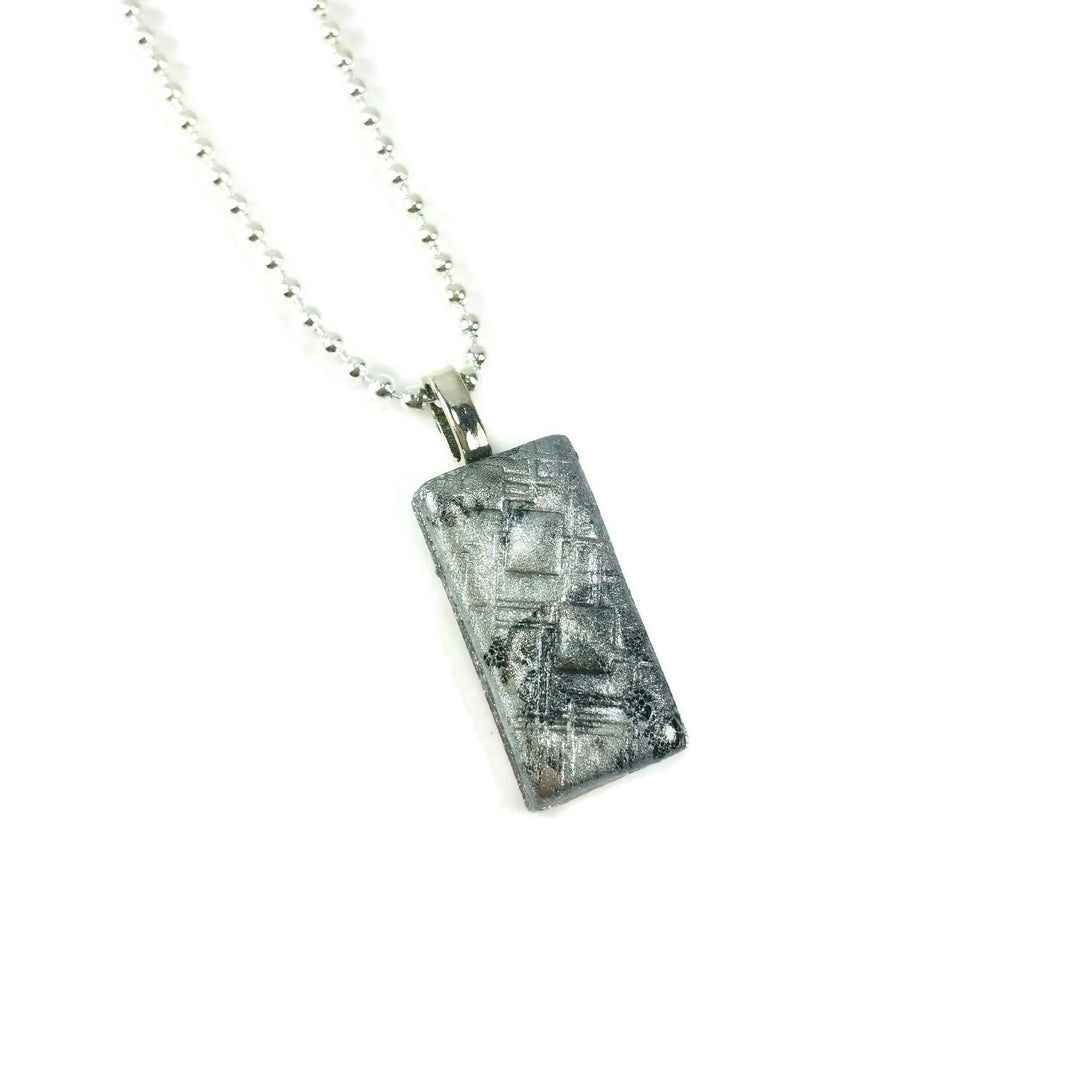 Rectangle Pendant - Mixed Colors-Pendants-PMP19 Grey-Grey/Silver-Tiry Originals, LLC