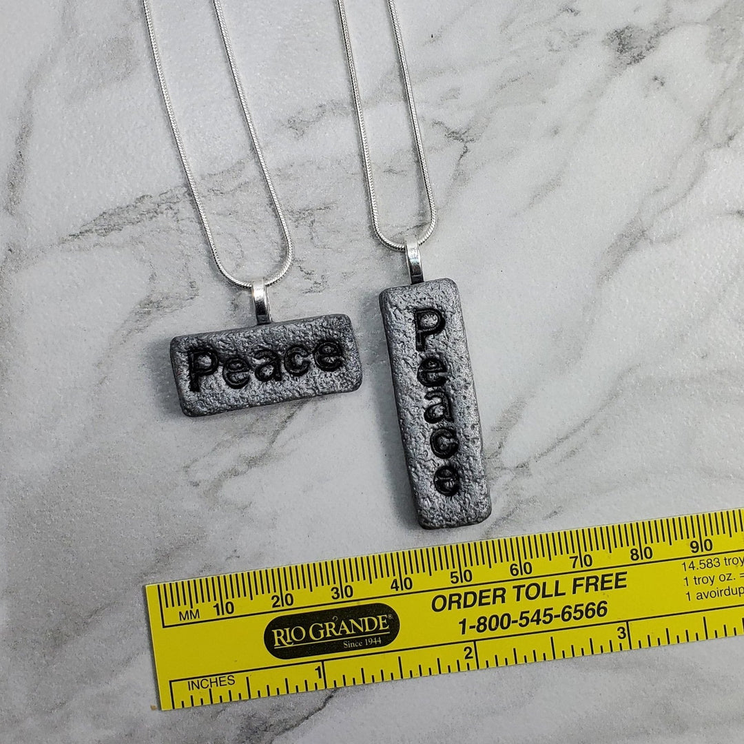 Rectangle Pendant - Peace Rock-Sale-Tiry Originals, LLC