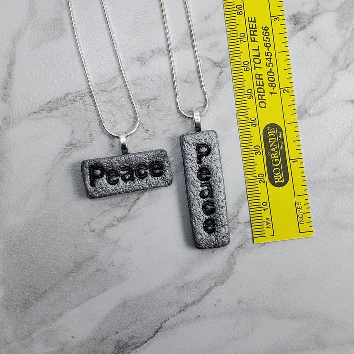 Rectangle Pendant - Peace Rock-Sale-Tiry Originals, LLC