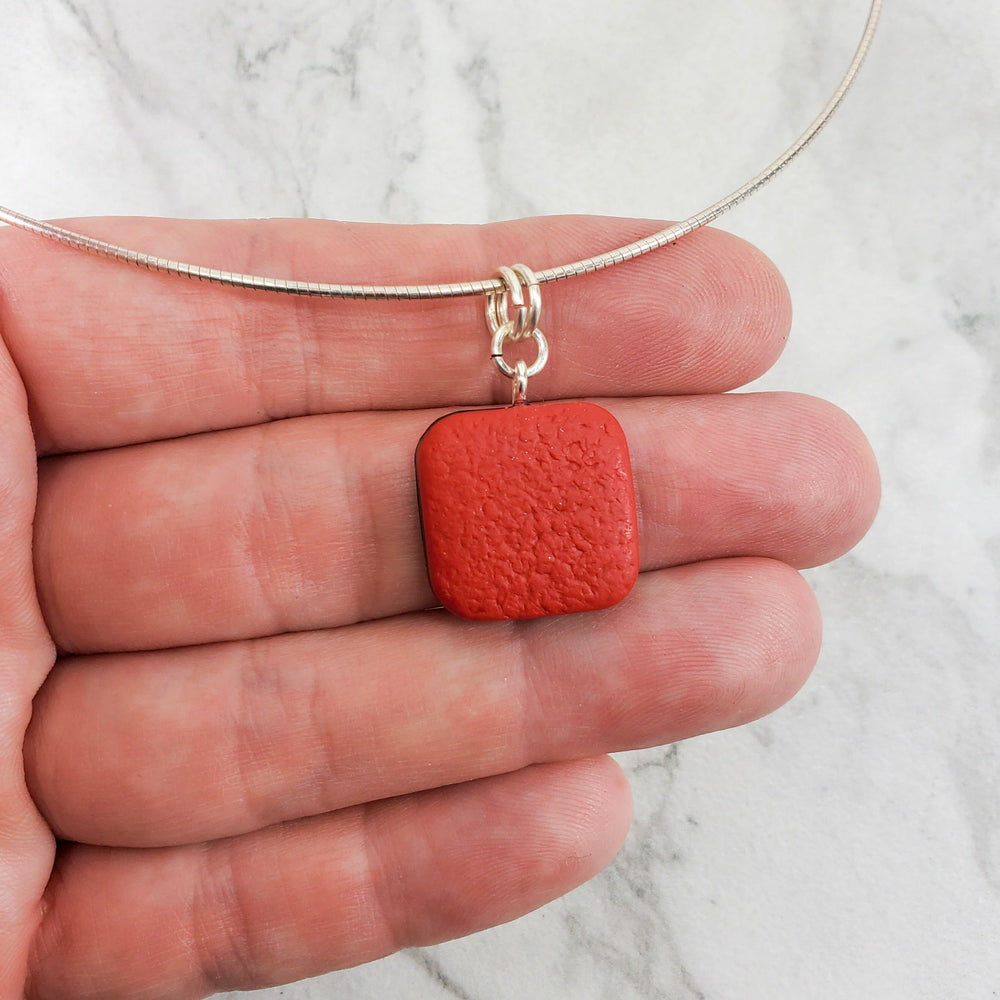 Red Square Pendant - Scarlett-Pendants-Tiry Originals, LLC