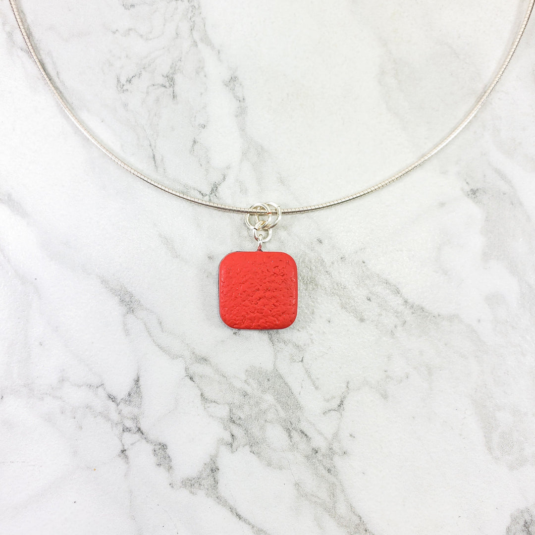 Red Square Pendant - Scarlett-Pendants--Tiry Originals, LLC