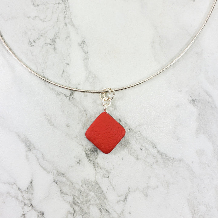 Red Square Pendant - Scarlett-Pendants-Tiry Originals, LLC