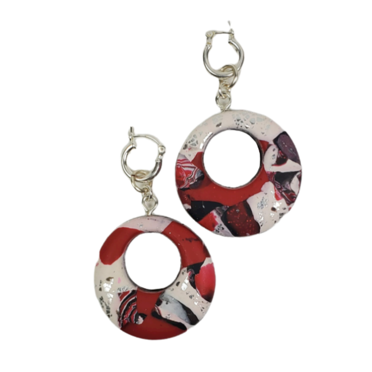 Round Donut Cutout Dangle Earring - Scarlett-Earrings-Tiry Originals, LLC