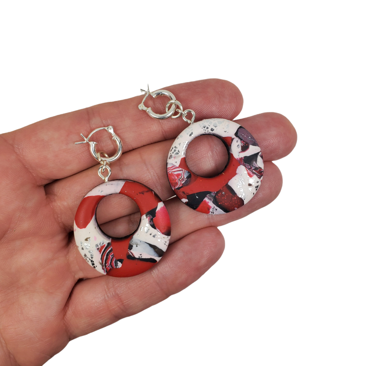 Round Donut Cutout Dangle Earring - Scarlett-Earrings-Tiry Originals, LLC