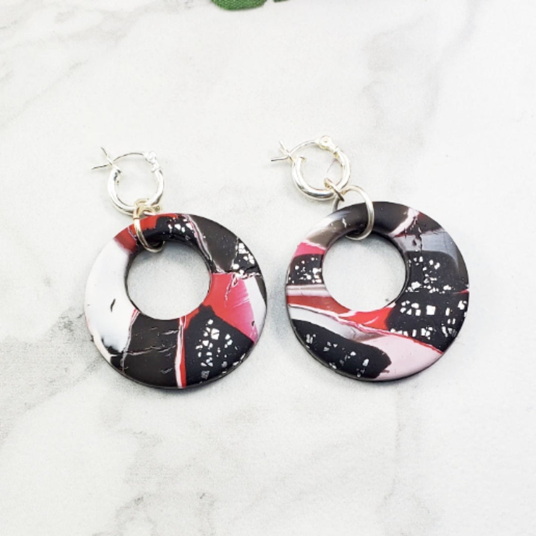 Round Donut Cutout Dangle Earring - Scarlett-Earrings-Tiry Originals, LLC