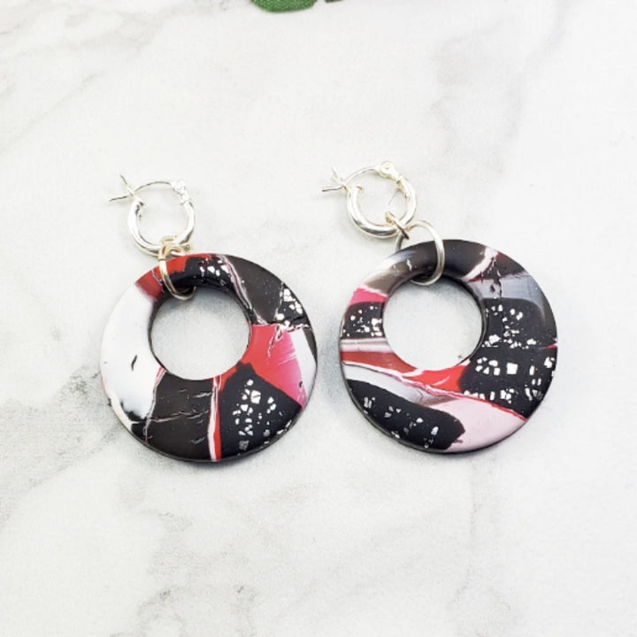 Round Donut Cutout Dangle Earring - Scarlett-Earrings--Tiry Originals, LLC