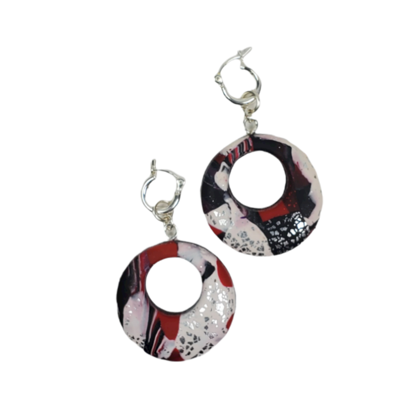 Round Donut Cutout Dangle Earring - Scarlett-Earrings-Tiry Originals, LLC