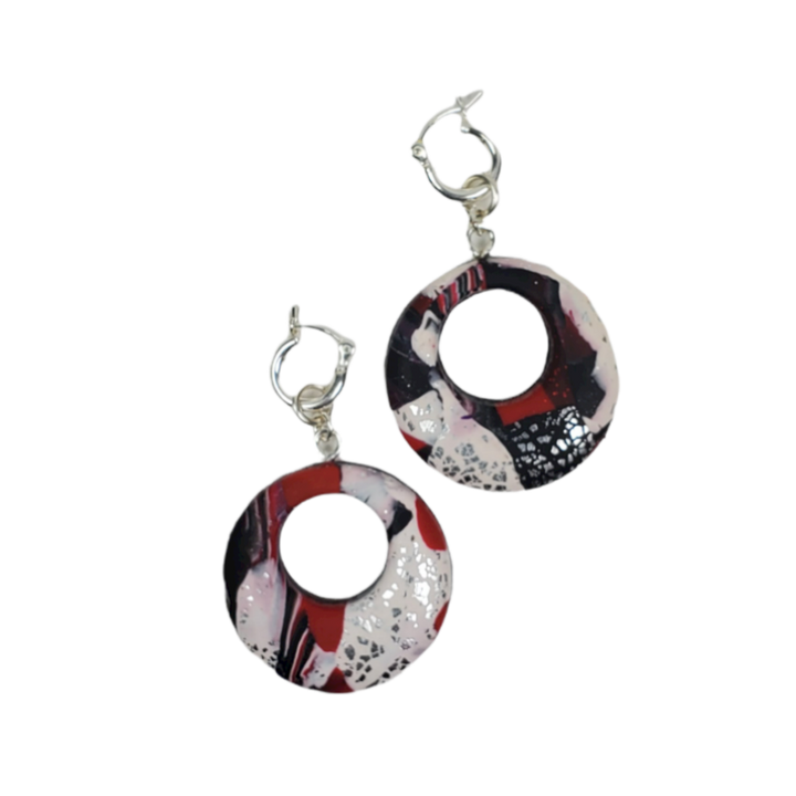 Round Donut Cutout Dangle Earring - Scarlett-Earrings-Tiry Originals, LLC