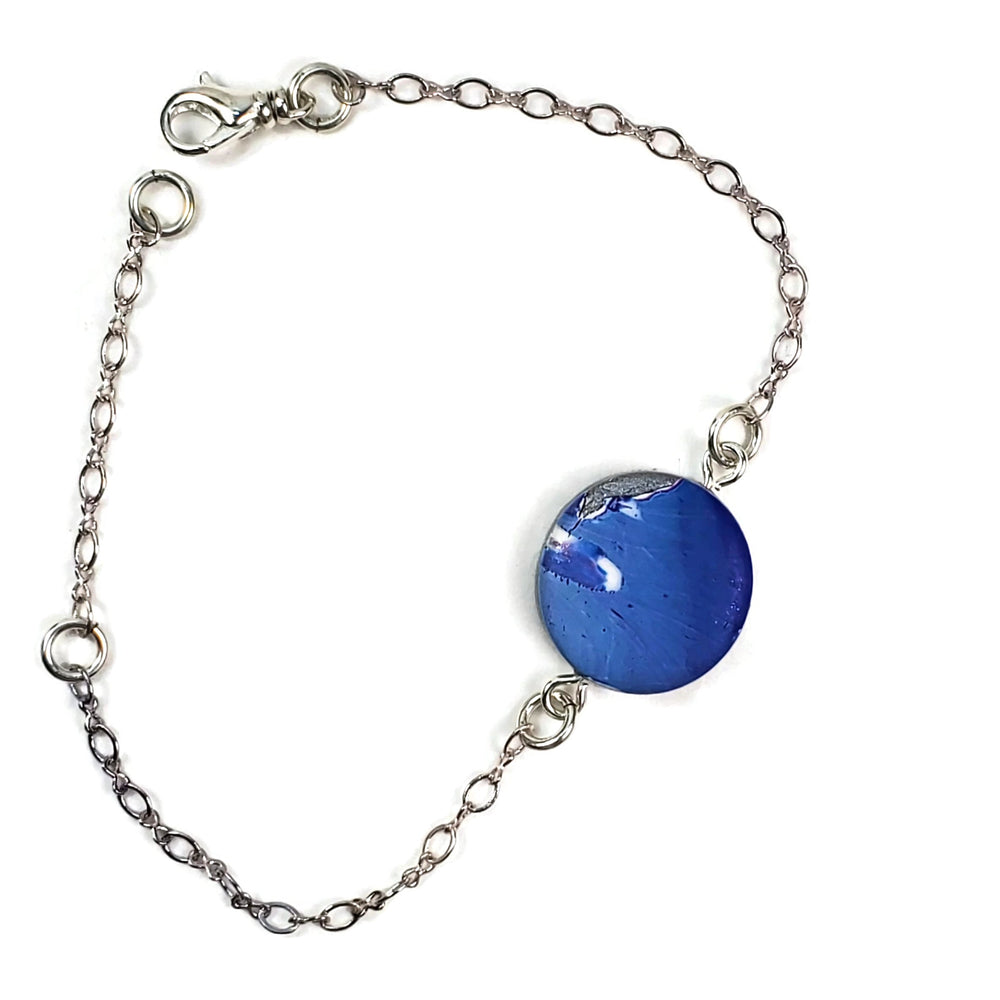 Round Focal Bracelet - Blue-Sale-PMB08 blue-Option #A-Tiry Originals, LLC