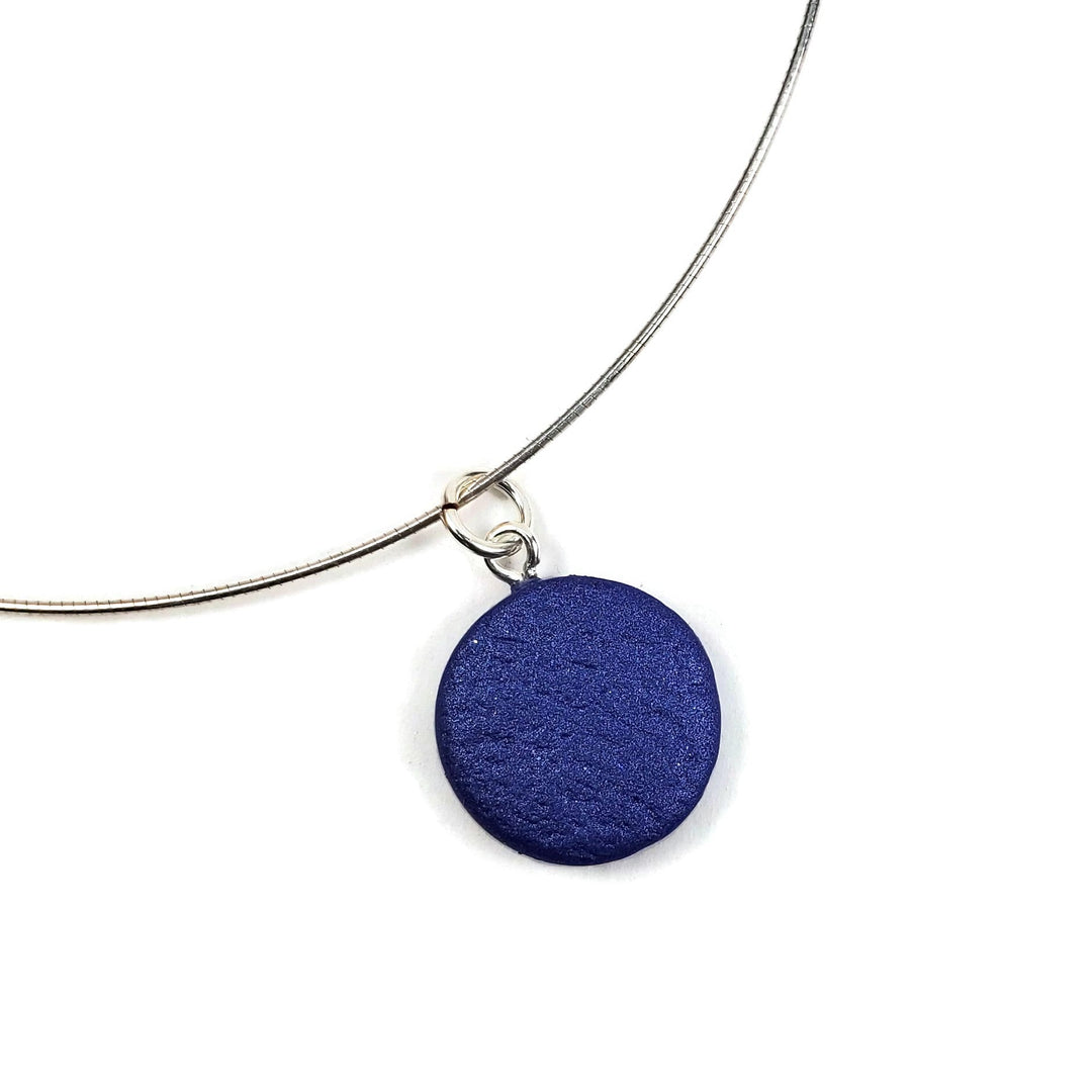 Round Pendant - Solid - Very Peri-Pendants-Tiry Originals, LLC