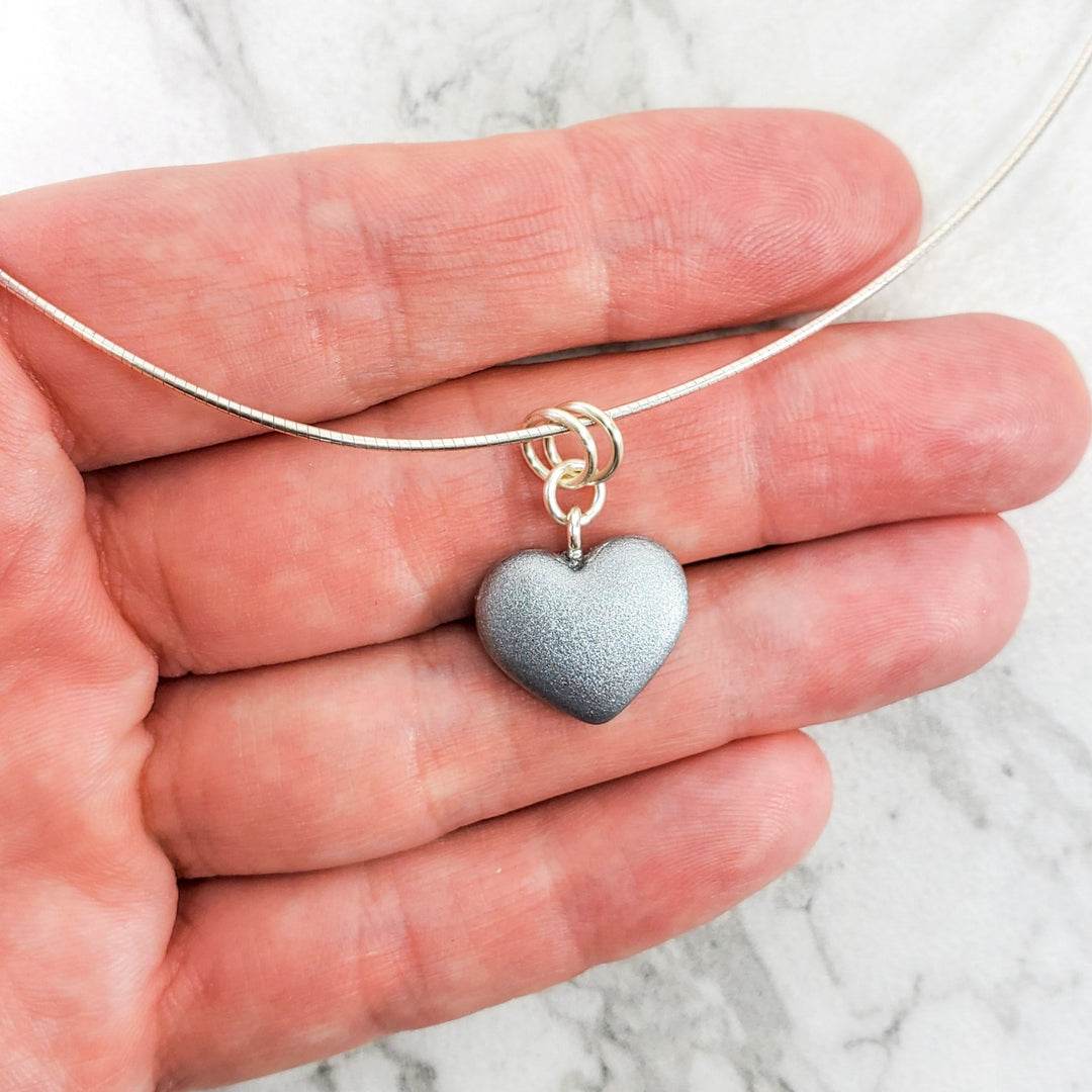 Silver Heart Pendant - Tiny-Pendants-Tiry Originals, LLC