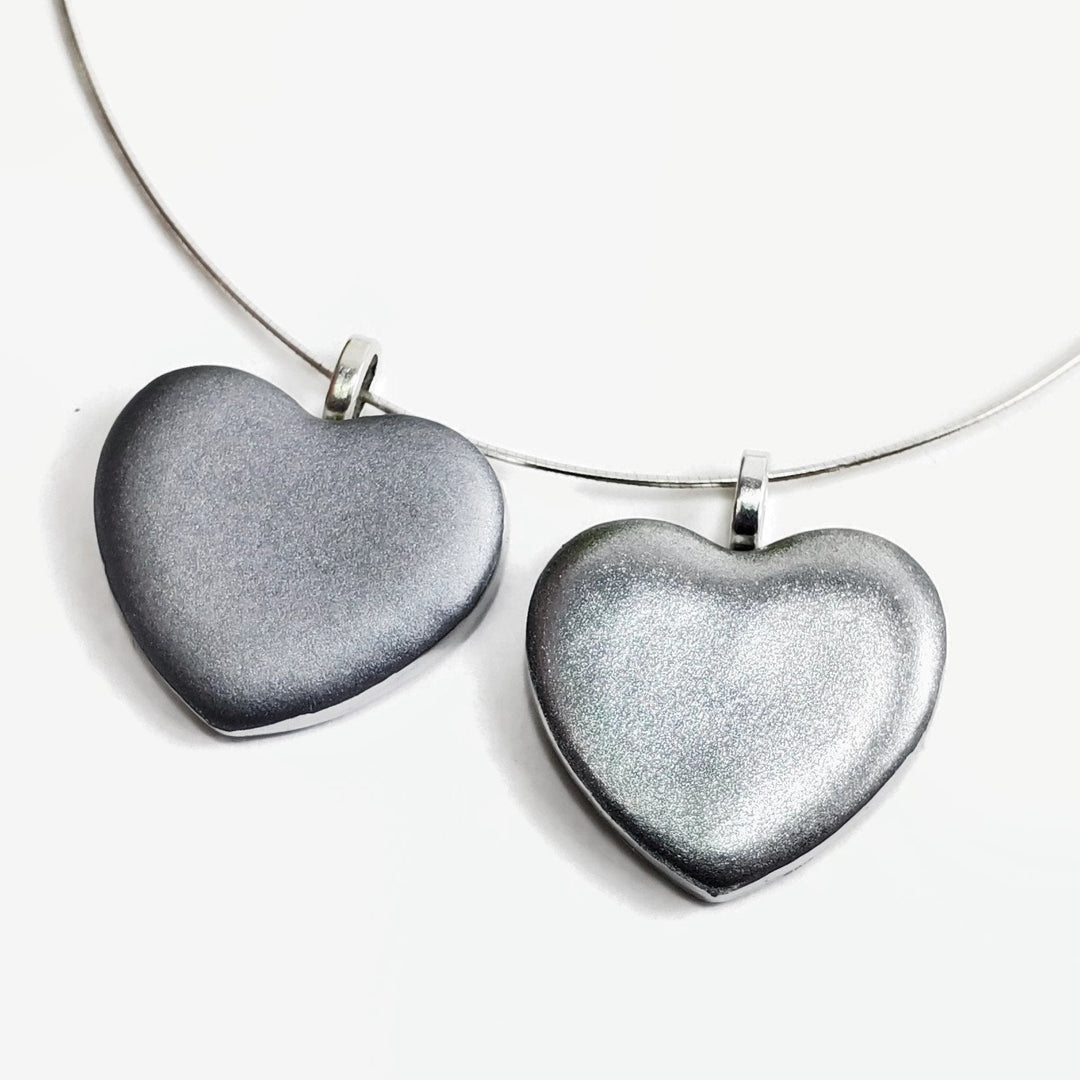 Silver Heart Pendant - X-Large-Pendants-Tiry Originals, LLC