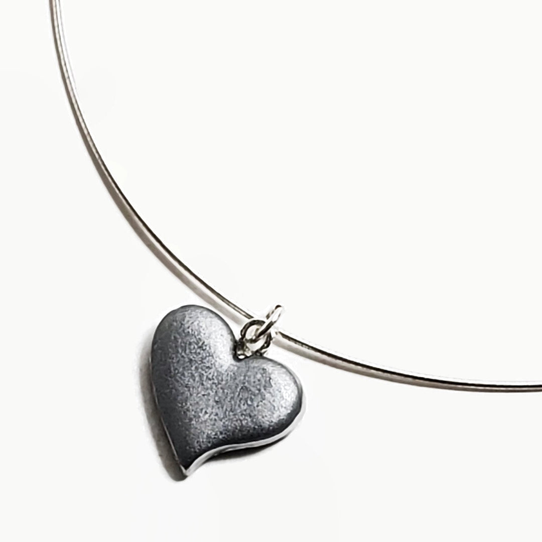 Silver Sway Heart Pendant - Small-Pendants-Tiry Originals, LLC