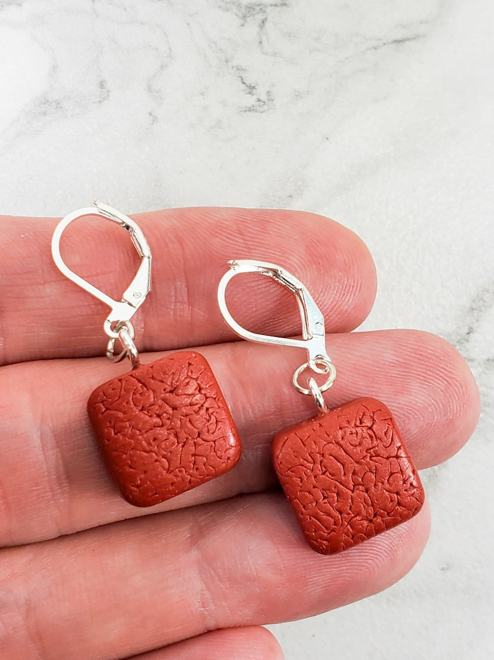 Simple Square Dangle Earring - Copper-Earrings-Tiry Originals, LLC