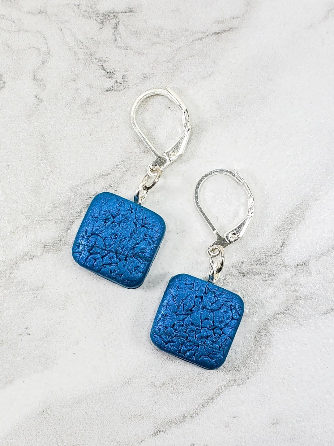 Simple Square Dangle Earring - Turquoise Water-Earrings--Tiry Originals, LLC