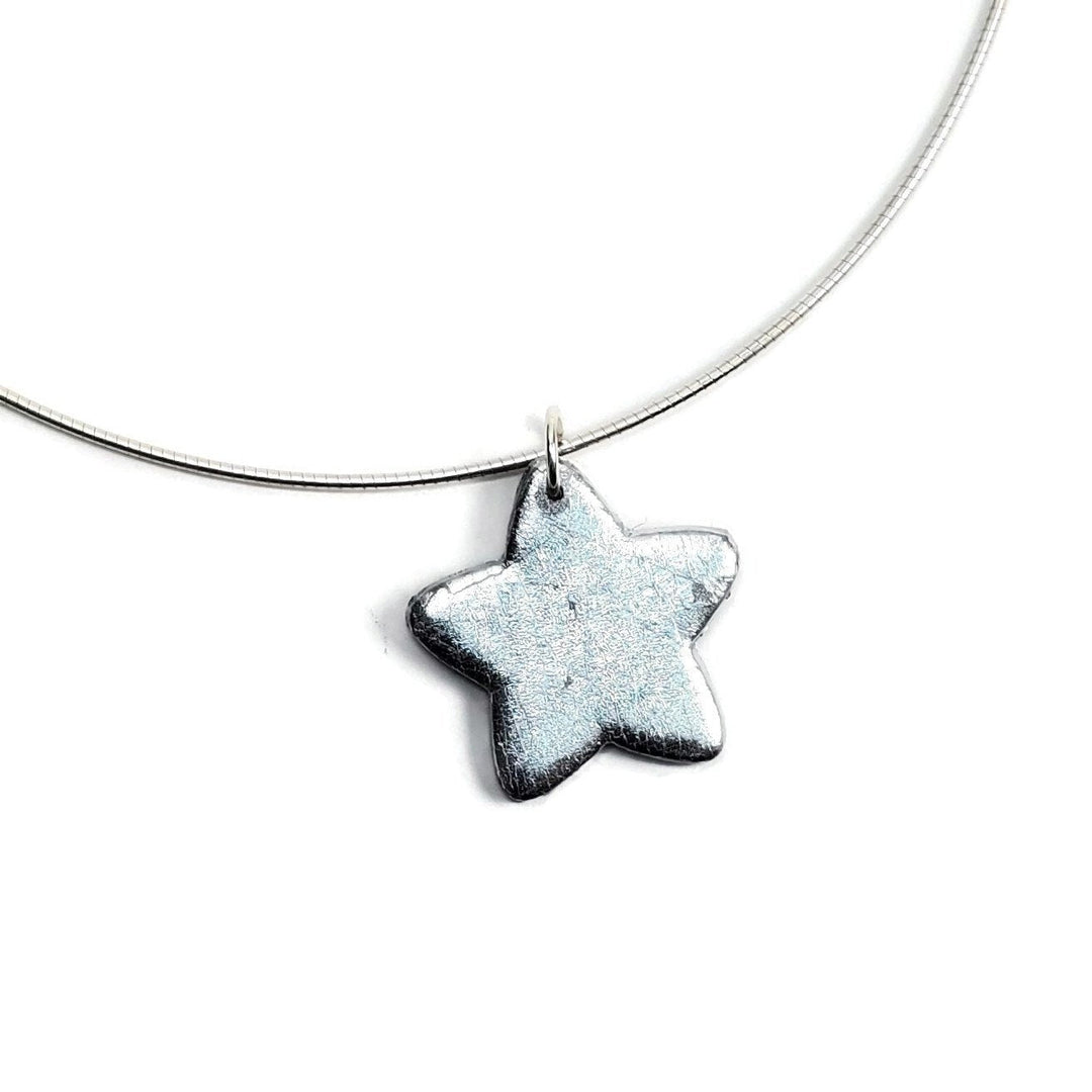 Small Star Pendant - Chrome-Pendants-Tiry Originals, LLC