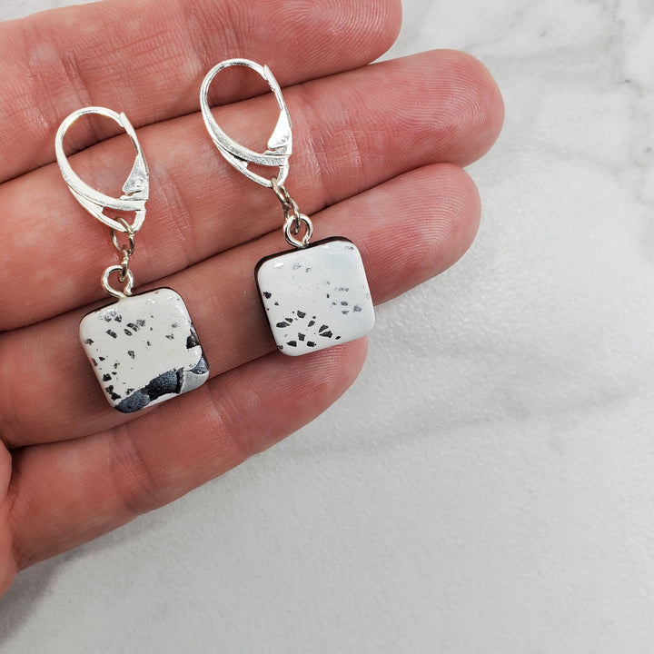 Square Dangle Earring - Calacatta-Earrings-PME06 #2-Option #2-Tiry Originals, LLC