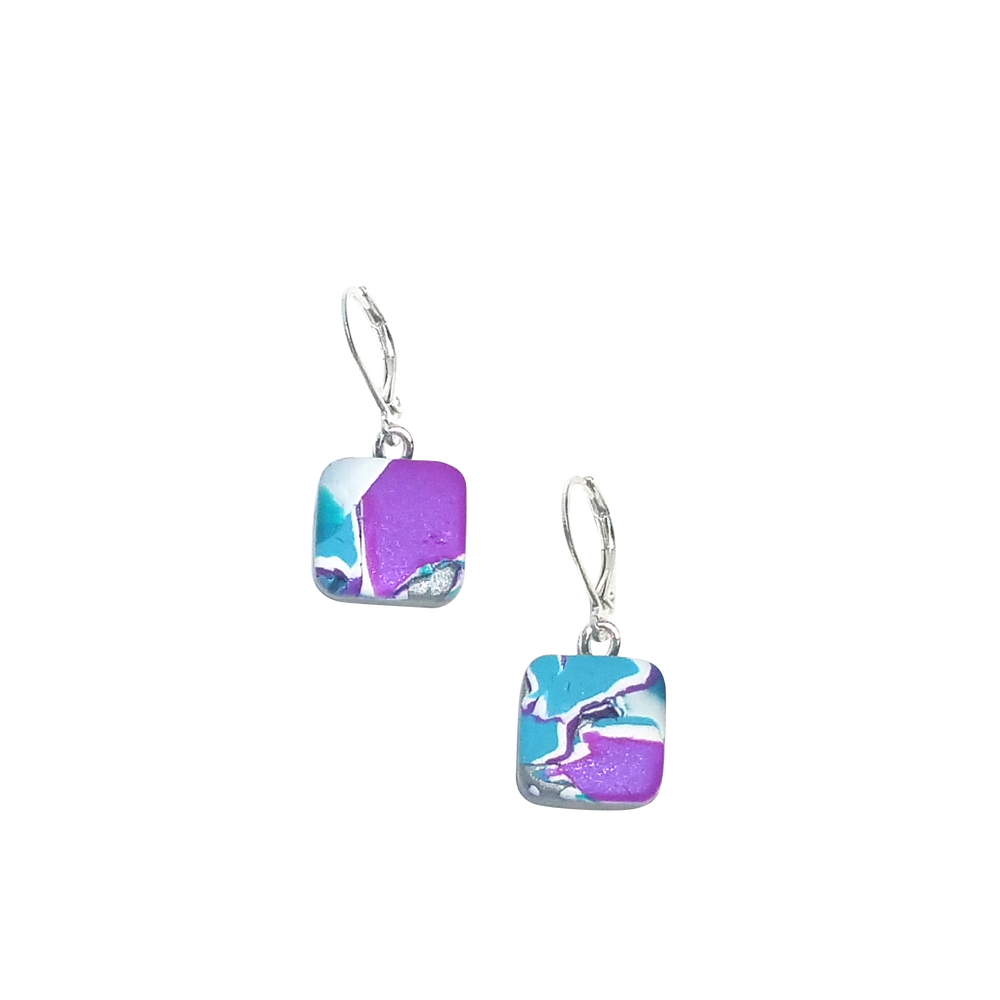 Square Dangle Earring - Hope-Earrings-PME06 Hope2rbw-Option #2-Tiry Originals, LLC