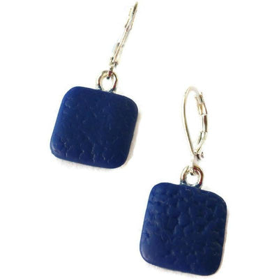 Square Dangle Earring -Solid Colors-Earrings-PME06 blue-Blue-Tiry Originals, LLC