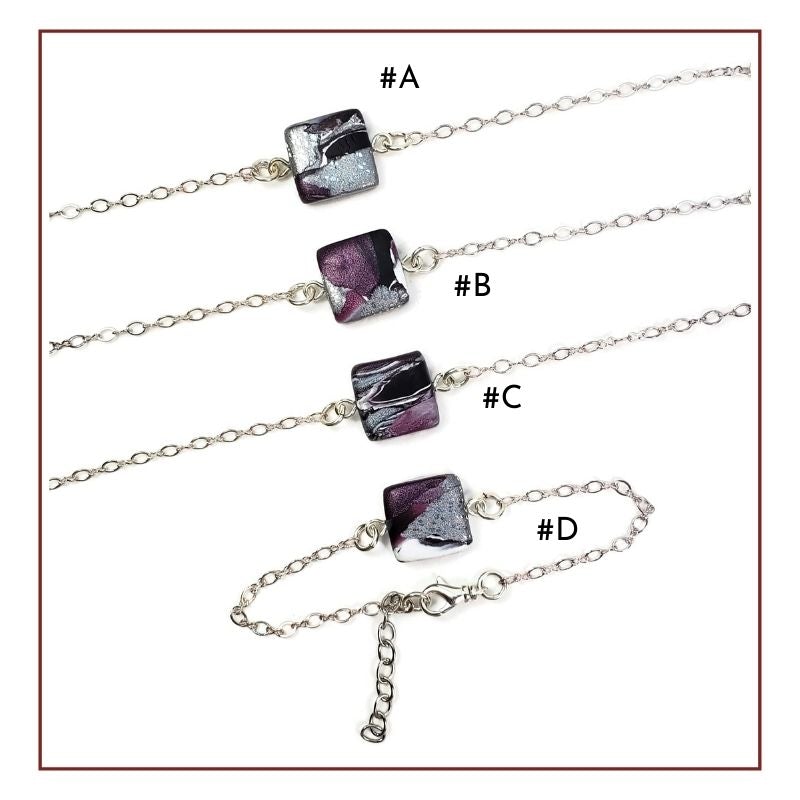 Square Focal Bracelet - Amaranthine-Sale-Tiry Originals, LLC