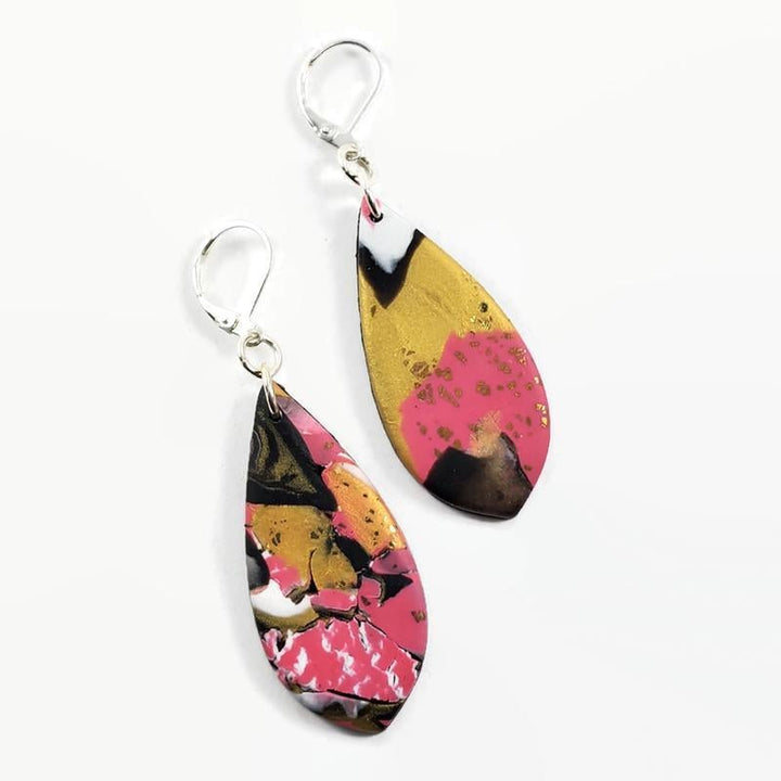 Tear Drop Dangle Earring - A Day in Paris-Sale-PME26 #1-PinkGold#1-Tiry Originals, LLC