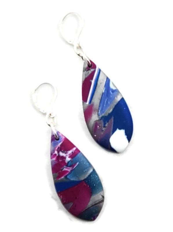 Tear Drop Dangle Earring - Blue-Earrings-PME26 #2-Blue #2-Tiry Originals, LLC