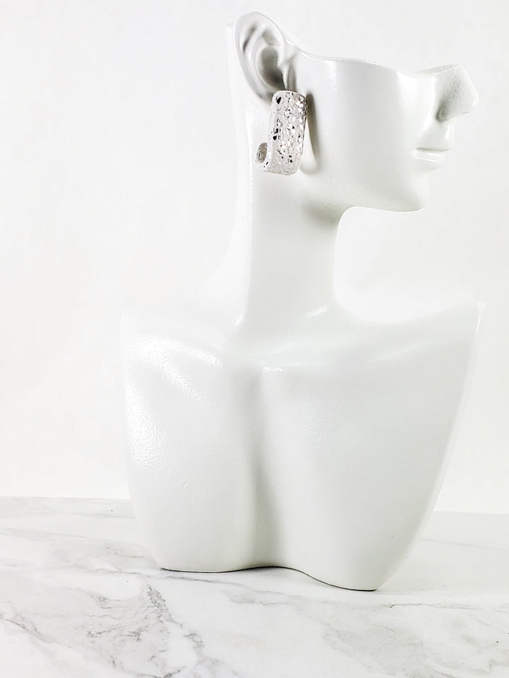 White Huggie Earrings - Solid Color and Stylish Accessories for Any Outfit-Earrings-Tiry Originals, LLC
