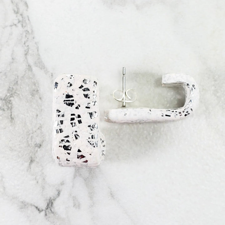 White Huggie Earrings - Solid Color and Stylish Accessories for Any Outfit-Earrings-Tiry Originals, LLC