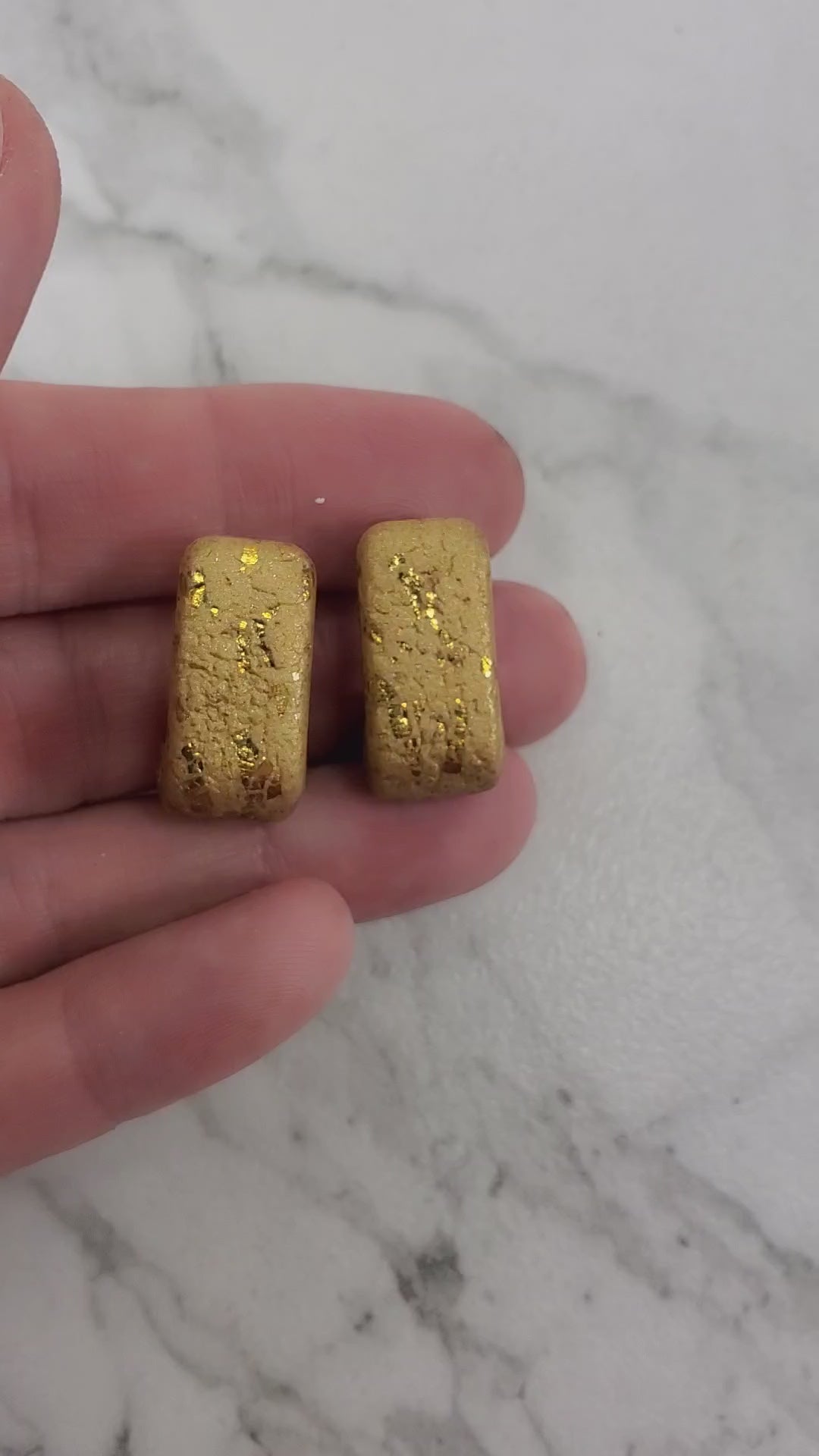 Gold Sparkle Huggie Earrings - Solid Color for a Hint of Glamour