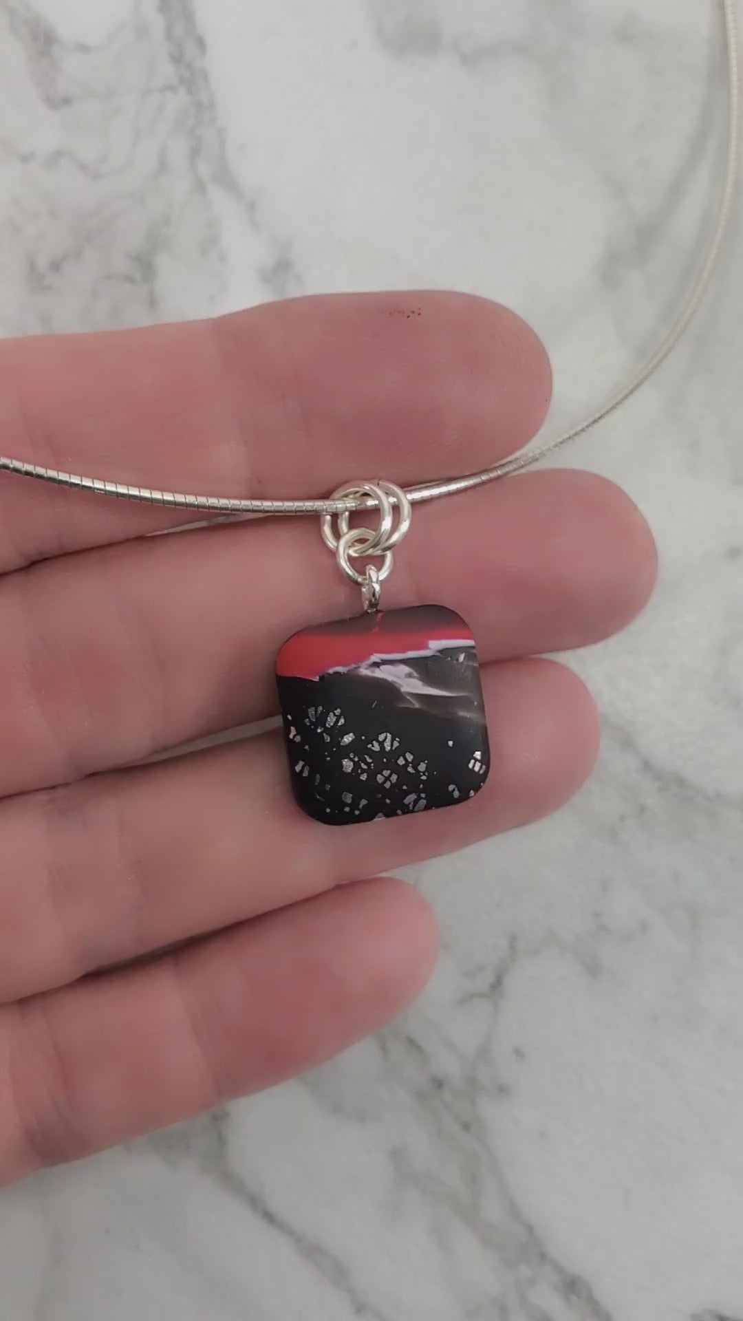 Small Square/Diamond Pendant - Scarlett