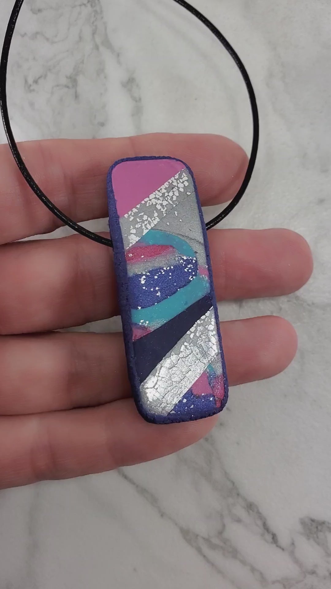 Long Rectangle Pendant - Very Peri