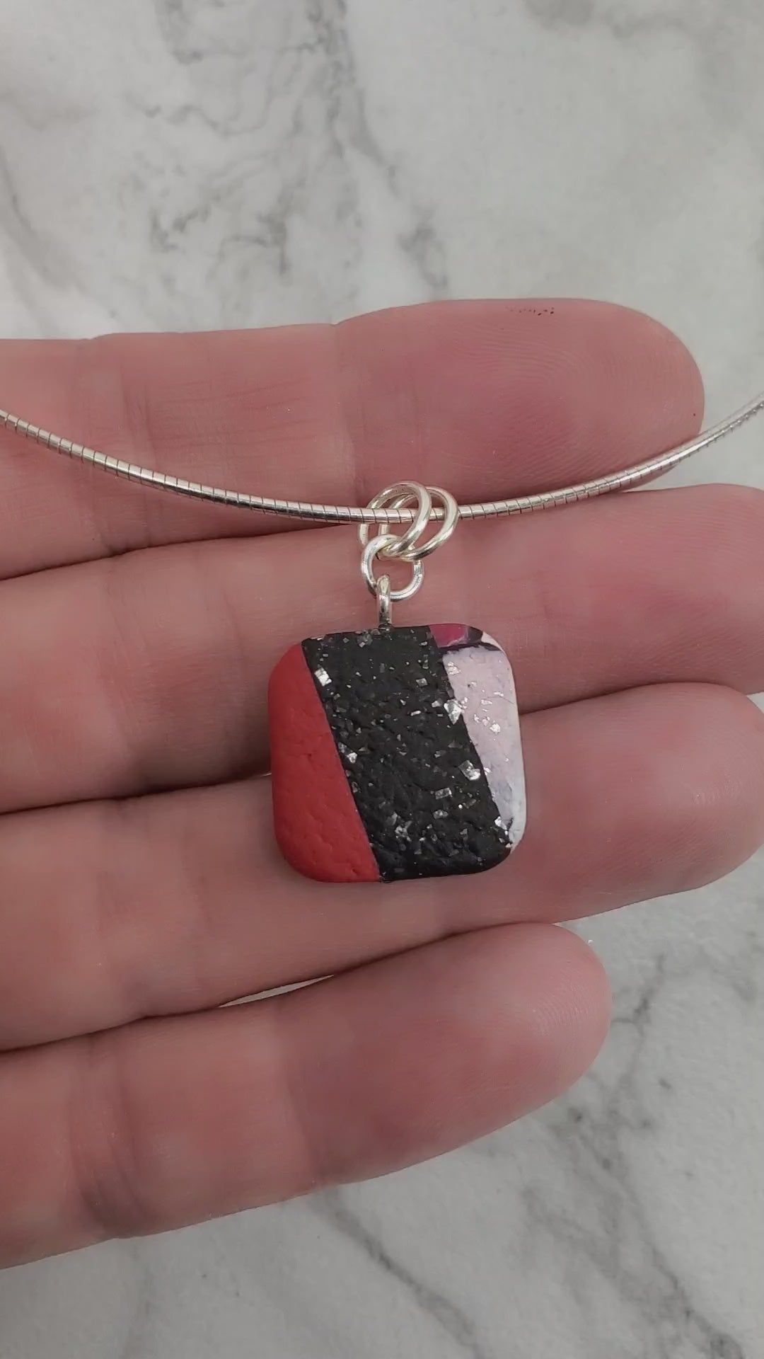 Small Square/Diamond Pendant - Scarlett