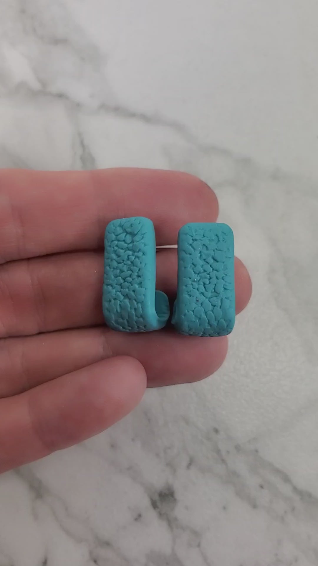 Light Turquoise Huggie Earrings - Stylish and Versatile Accessory  Solid Color for Everyday Wear