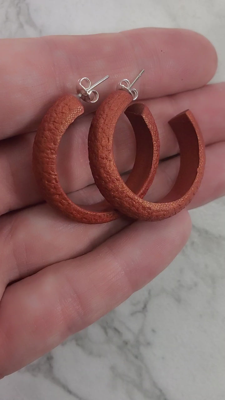 Hoop Earrings Medium - Copper