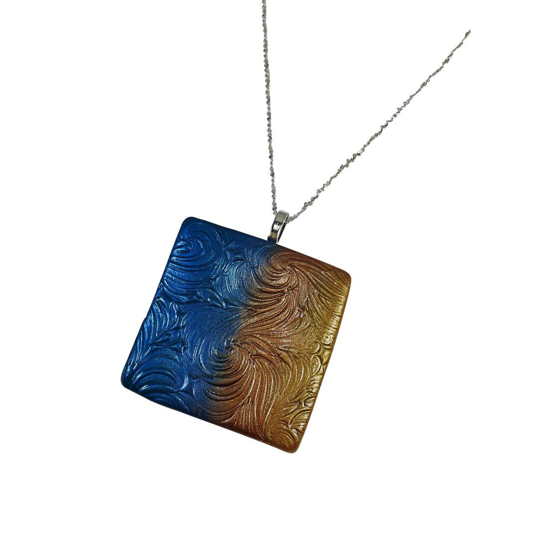 1-1/2" Large Square Ombre Pendant-Sale-Tiry Originals, LLC