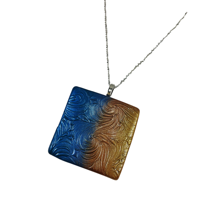 1-1/2" Large Square Ombre Pendant-Sale-Tiry Originals, LLC