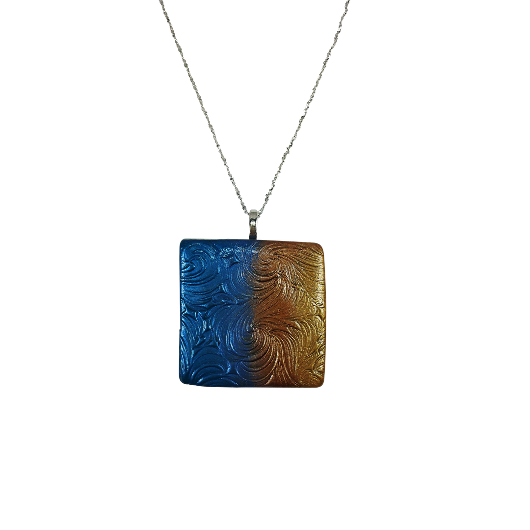 1-1/2" Large Square Ombre Pendant-Sale--Tiry Originals, LLC