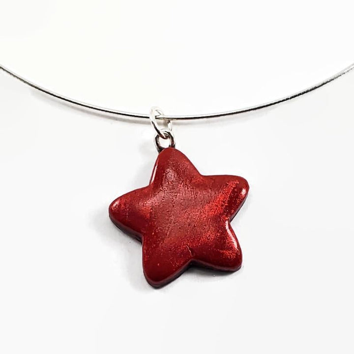 1" Star Pendant - Freedom-Sale-PMP56 Redstar-Shiny Red Star-Tiry Originals, LLC