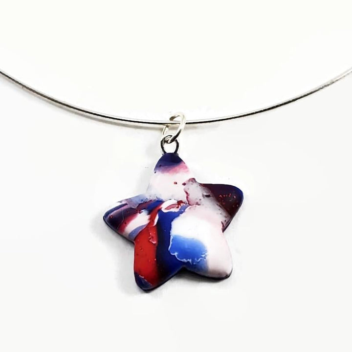 1" Star Pendant - Freedom-Sale-PMP56 rwb2-RWB Star #2-Tiry Originals, LLC