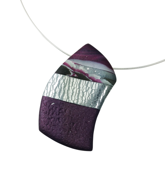 1" x 2" Cut Away Rectangle Pendant - Amaranthine-Sale-PMP49 5-Purple -1-Tiry Originals, LLC