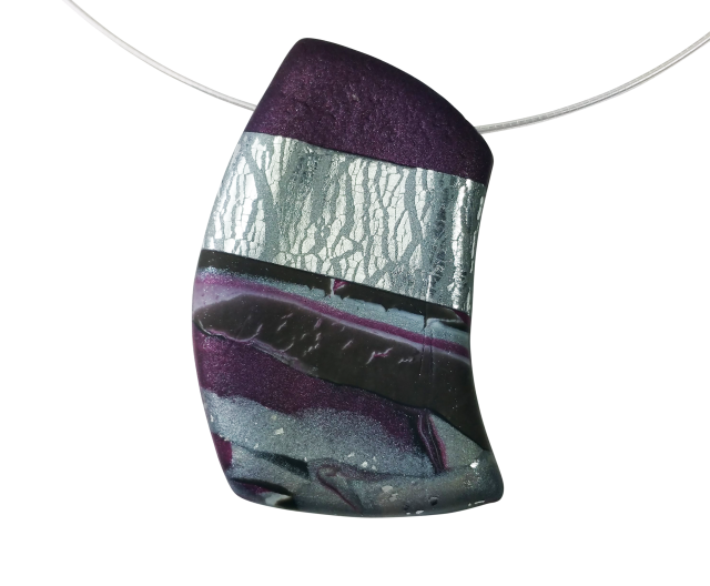 1" x 2" Cut Away Rectangle Pendant - Amaranthine-Sale-PMP49 6-Purple -2-Tiry Originals, LLC