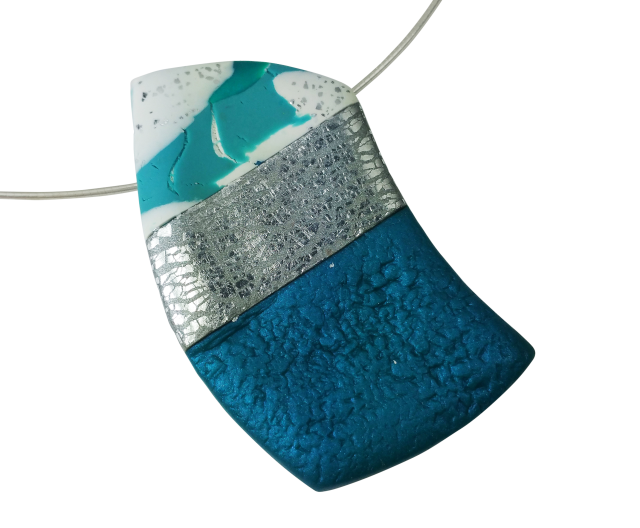 1" x 2" Cut Away Rectangle Pendant - Turquoise Water-Pendants-PMP49 3-Teal -1-Tiry Originals, LLC